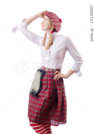 Scottish traditions concept with person wearing kilt Scottish traditions concept with person wearing kilt 14248007