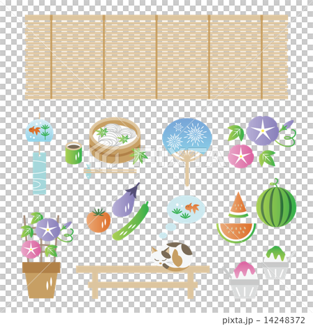SetOfJapaneseSummerElements 14248372