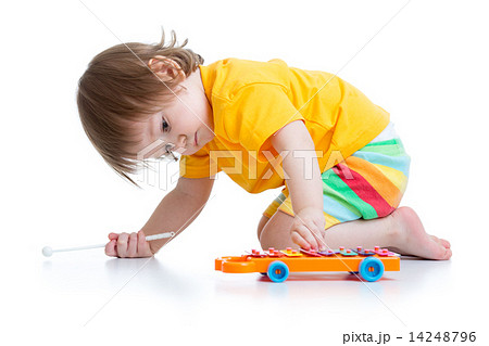 kid boy toddler playing with toy 14248796