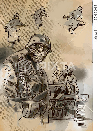 Soldier in mask - An hand drawn vector Soldier in mask - An hand drawn vector 14249043