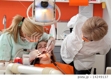 Dental procedure, drilling and filling tooth 14249137