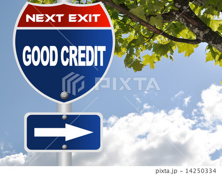 Good credit road sign Good credit road sign 14250334