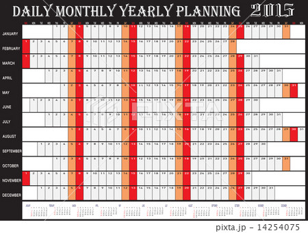 Daily Monthly Yearly Planning Chart 2015 Daily Monthly Yearly Planning Chart 2015 14254075