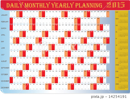 Daily Monthly Yearly 2015 Calendar Planning Chart Daily Monthly Yearly 2015 Calendar Planning Chart 14254191
