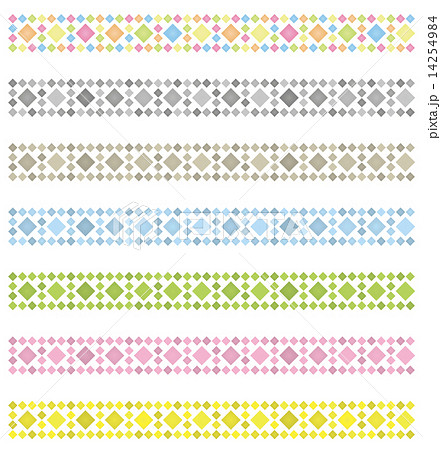 整列する菱形正方形の飾り罫 14254984