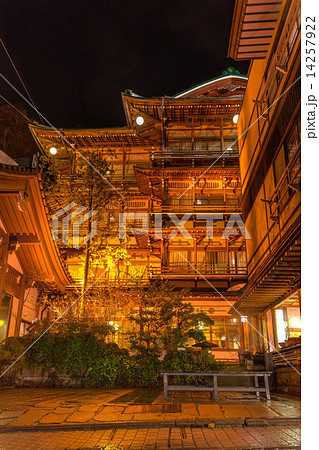 渋温泉　ライトアップ 14257922