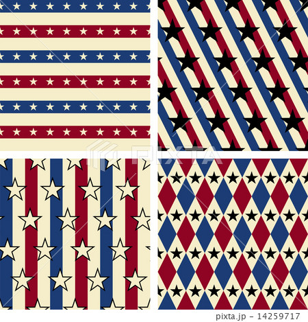 Set of seamless patterns with stars. Vector illustration 14259717