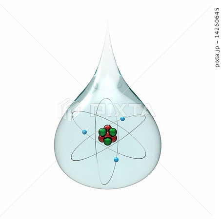 Drop of water with lithium atom 14260645