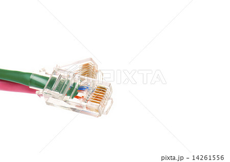 白背景で撮影されたインターネットの回線 白背景で撮影されたインターネットの回線 14261556