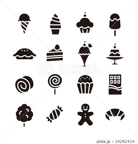 スイーツアイコンのイラスト素材