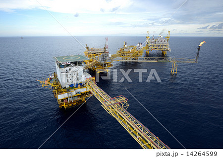 The  large offshore oil rig The  large offshore oil rig 14264599