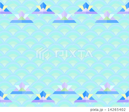 端午の節句 兜 波和柄1のイラスト素材
