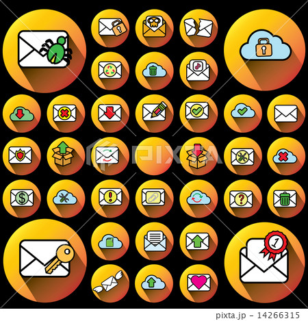 envelope cartoon style icons envelope cartoon style icons 14266315