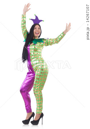 Funny clown isolated on white 14267107