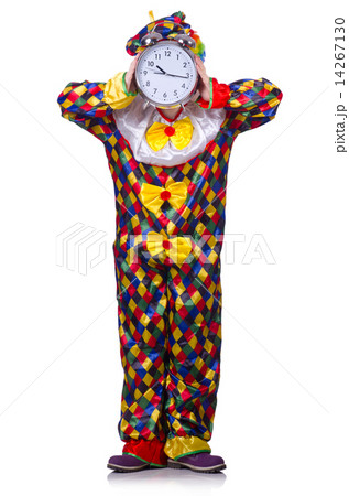 Funny clown isolated on the white Funny clown isolated on the white 14267130