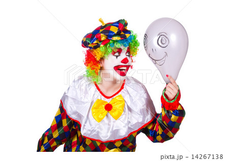 Funny clown isolated on the white 14267138