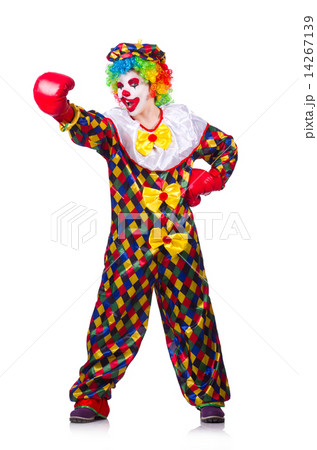 Funny clown isolated on the white 14267139