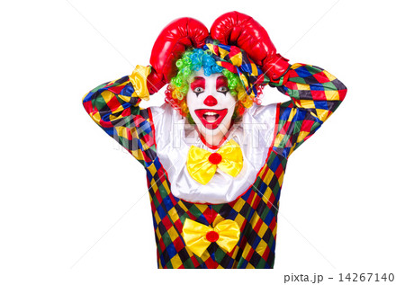 Funny clown isolated on the white 14267140