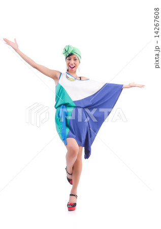 Japanese woman isolated on the white 14267608