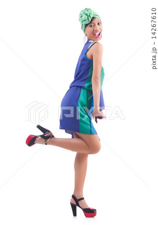 Japanese woman isolated on the white 14267610