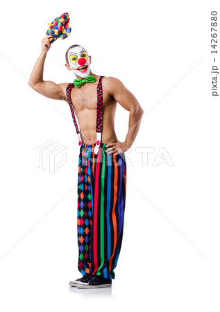 Funny clown isolated on white 14267880