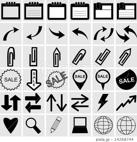 Vector Illustration of Different Iconsのイラスト素材 [14268744] - PIXTA