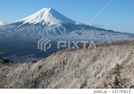 冬の三つ峠と富士山 14270813