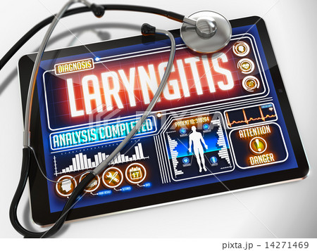 Laryngitis on the Display of Medical Tablet. 14271469