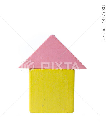 Wooden building blocks isolated on white background 14275009