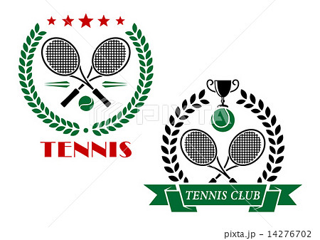 Tennis game icons and emblems 14276702
