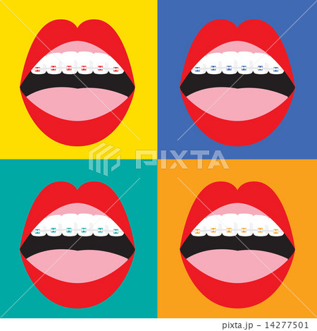 Braces Corrective Orthodontics On Colorful Background 14277501