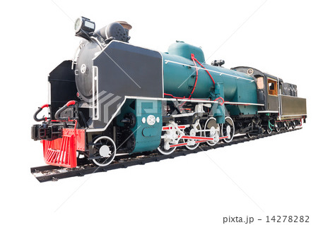 Steam locomotive isolated on white 14278282