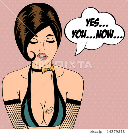Girl On Girl Xxx - sexy horny woman in comic style, xxx illustration - Stock Illustration  [14279858] - PIXTA