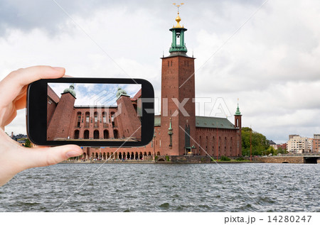 taking photo of courtyard Stockholm City Hall 14280247