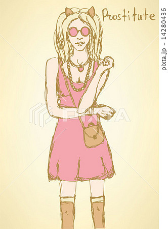 Sketch prostitute from Mafia board game 14280436