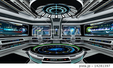 コントロールルームのイラスト素材