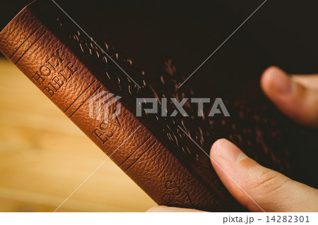 Man praying with his bible 14282301