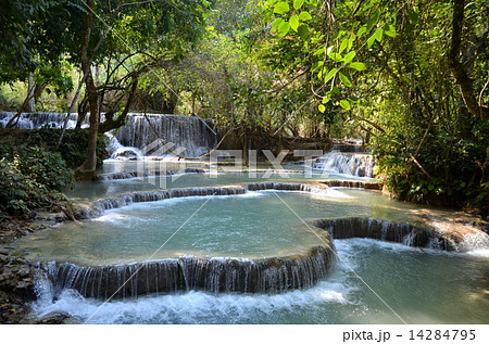 クアンシーの滝の下流 クアンシーの滝の下流 14284795