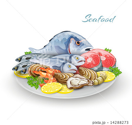 Seafood Plate Composition Seafood Plate Composition 14288273