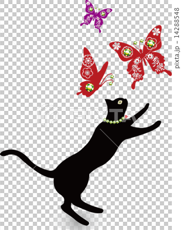 黒猫と蝶 黒猫と蝶 14288548