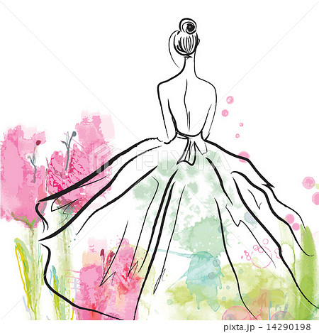 Drawing Dress Fashion Illustration Sketch  Girl With Dress Drawing  Transparent PNG  564x781  Free Download on NicePNG