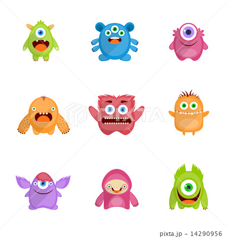 Monsters Set Flat 14290956