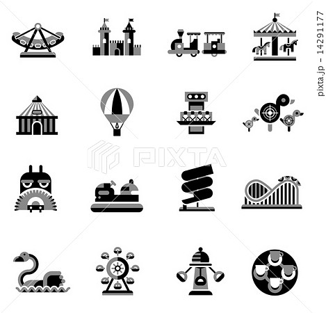 Amusement Icons Black 14291177