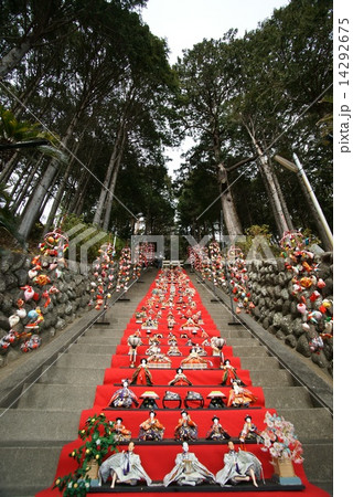 伊豆稲取　素盞鳴（すさのお）神社の雛段飾り 14292675