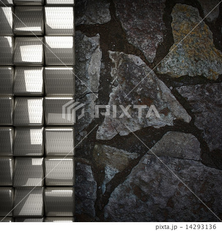 metal and stone background 14293136