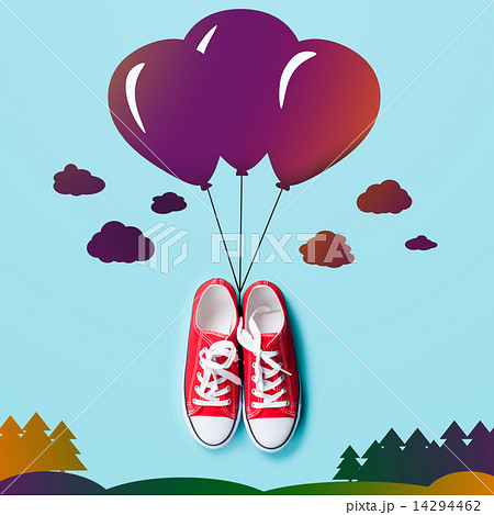 Gumshoes with abstract balloons Gumshoes with abstract balloons 14294462