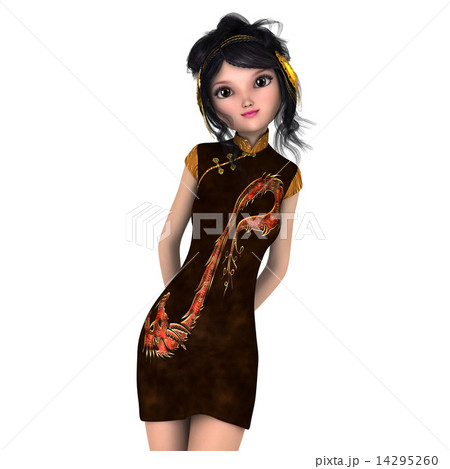 チャイナドレスの女性 14295260