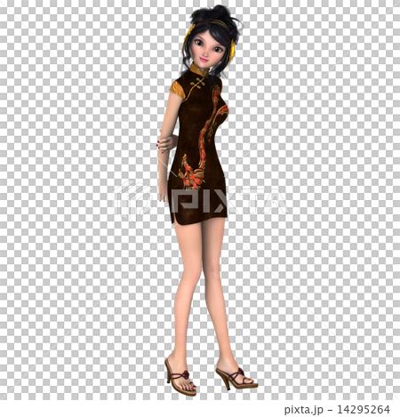 A woman in a Chinese dress A woman in a Chinese dress 14295264