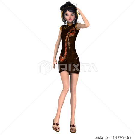 チャイナドレスの女性 14295265