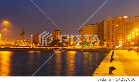 View of port side at  Algeciras  in  evening 14297050
